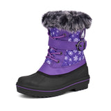 Boys Girls Winter Snow Boots Warm Anti-Slip Waterproof Kids Cold Weather Shoes