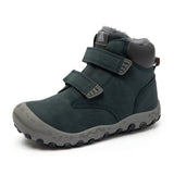 Mishansha Kids Winter Hiking Boots Water Resistant Boys Girls Warm Faux Fur Lined Snow Boots, Lightweight Slip Resistant Cold Weather Shoes, Trekking Walking School Outdoor