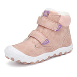 Mishansha Kids Winter Hiking Boots Water Resistant Boys Girls Warm Faux Fur Lined Snow Boots, Lightweight Slip Resistant Cold Weather Shoes, Trekking Walking School Outdoor