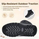 Mishansha Boys Girls Snow Boots Water Resistant Kids Winter Hiking Boots XF0013