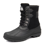 Mens Mid-Calf Duck Boots Insulated Winter Snow Boot Outdoor Waterproof Plush Lined Non-Skid