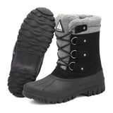 Mishansha Women's Snow Boots Outdoor Warm Mid-Calf Booties Anti-Skid Water Resistant Winter Shoes