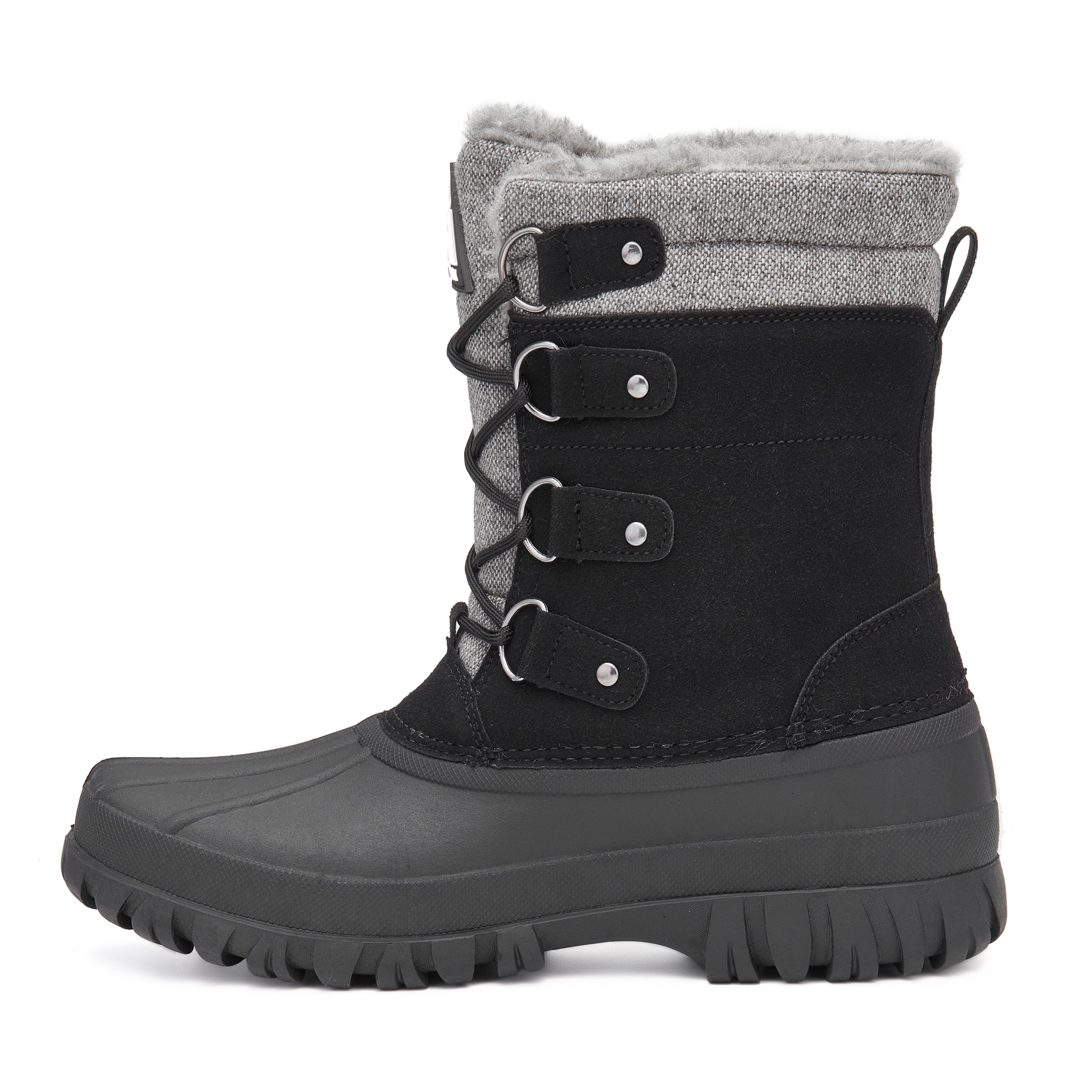 Mishansha Women's Snow Boots Outdoor Warm Mid-Calf Booties Anti-Skid Water Resistant Winter Shoes