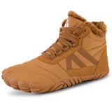 Mishansha Mens Womens Winter Barefoot Boots Warm Fur Lined Wide Toe Box