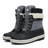 Mishansha Women's Snow Boots Outdoor Warm Mid-Calf Booties Water Resistant Winter Shoes