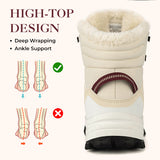 Mishansha Women's Winter Snow Boots Warm Fur Lined Ankle Hiking Boot