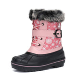 Boys Girls Winter Snow Boots Warm Anti-Slip Waterproof Kids Cold Weather Shoes