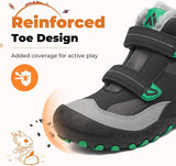Mishansha Boys Girls Snow Hiking Boots Kids Winter Outdoor Shoes Warm-Lined Cold Weather Boots, Double Hook-and-Loop Closure, Water-Resistant, for Toddler/Little Kid/Big Kid