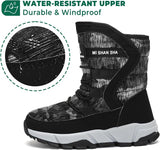 Mishansha Girls Boys Snow Boots for Kids  Water.Resistant Winter Boots