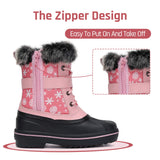 Boys Girls Winter Snow Boots Warm Anti-Slip Waterproof Kids Cold Weather Shoes