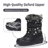 Boys Girls Winter Snow Boots Warm Anti-Slip Waterproof Kids Cold Weather Shoes