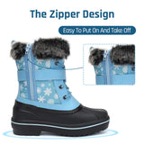 Boys Girls Winter Snow Boots Warm Anti-Slip Waterproof Kids Cold Weather Shoes