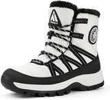 Mishansha Womens Snow Boots Fur Lined Water-Resistant Warm Winter Hiking Boots Insulated Ankle Boots Outdoor Shoes Non Slip for Walking, Camping, Cold Weather