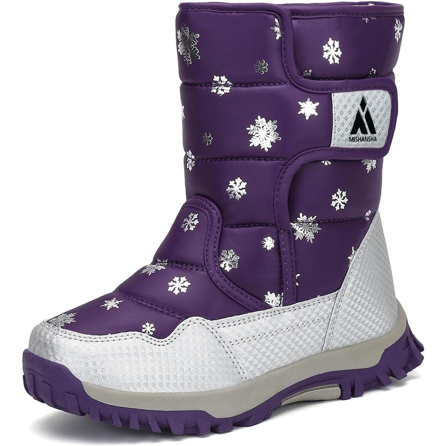 Winter Boots Purple Toddler Boots Mishansha Kids Snow Boots XZF05