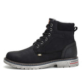 MISHANSHA Men Leather Warm and Non-Slip Outdoor Cotton Shoes F56
