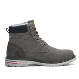 MISHANSHA Men Leather Warm and Non-Slip Outdoor Cotton Shoes F56