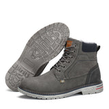 MISHANSHA Men Leather Warm and Non-Slip Outdoor Cotton Shoes F56