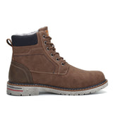 MISHANSHA Men Leather Warm and Non-Slip Outdoor Cotton Shoes F56